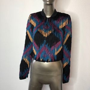 BCBG Fringe Jacket Multi color